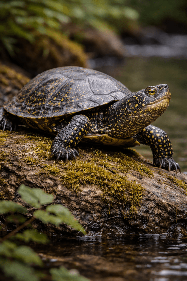 żółw błotny na Krutyni