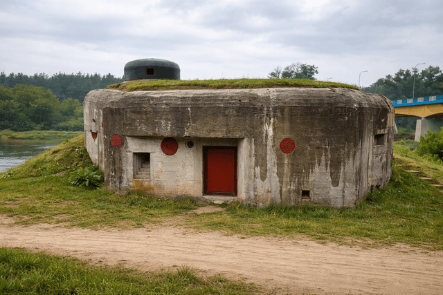 Bunkier w Nowogrodzie -meta spływu Pisą
